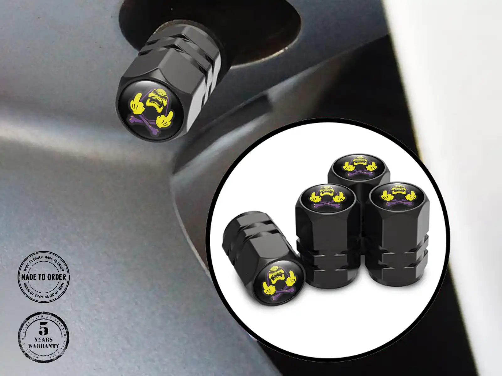 Wheel Valve Stem Caps for Trucks Universal Fitment 